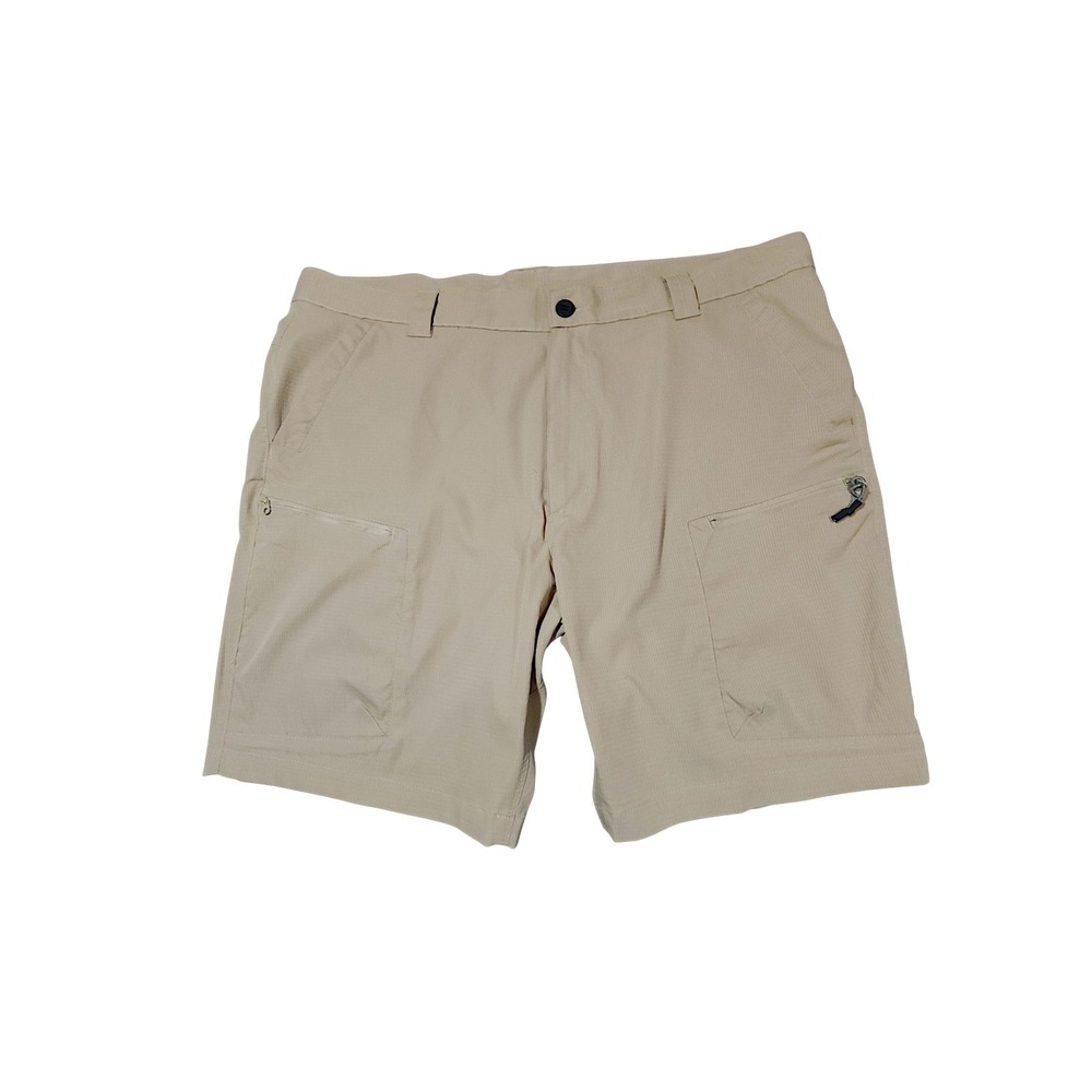 World Wide Sportsman Fishing Shorts 42 x9 Mens 20" Tan Ripstop Cargo Utility